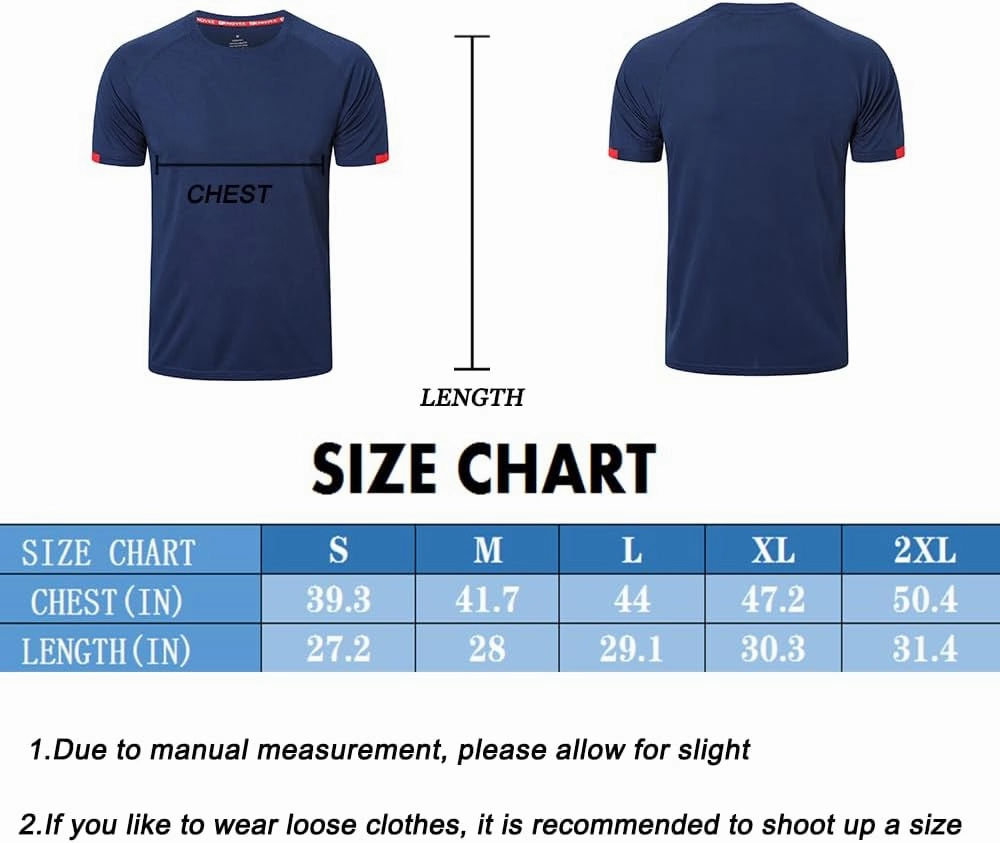 5 Pack Workout Shirts for Men Quick Dry Crew Neck Short Sleeve Tee Tops Moisture Wicking Athletic Light Gym T-Shirts