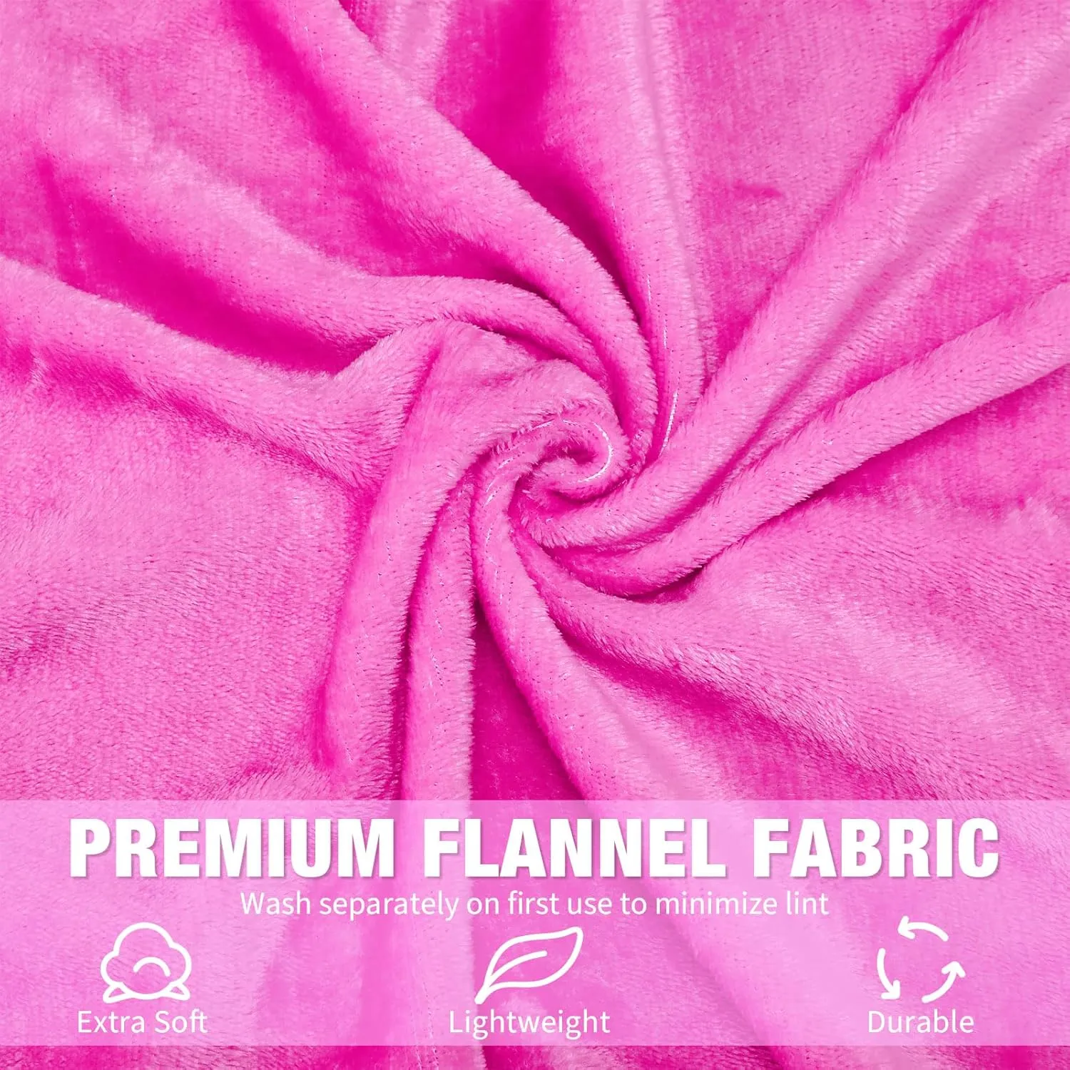 6 Pcs Fleece Sleepover Blankets for Girls Soft Fuzzy Throw Blanket Bulk Warm Flannel for Spa Slumber Movie Night Wedding(Pink, Light Purple, Rose Red,40 x 60 Inch)