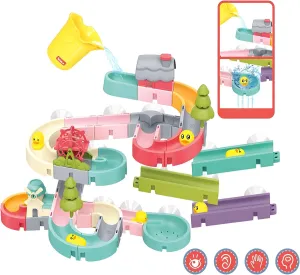 62 PCS Toddler Bath Toys for Kids Ages 4-8,Fun DIY Suction Cup Bathtub Mold Free Shower Toy Set Tiny Duck Slide Building Game for Ages 1 2 3 4 5 6 7 8 Year Old,Birthday Gift for Baby Boys Girls
