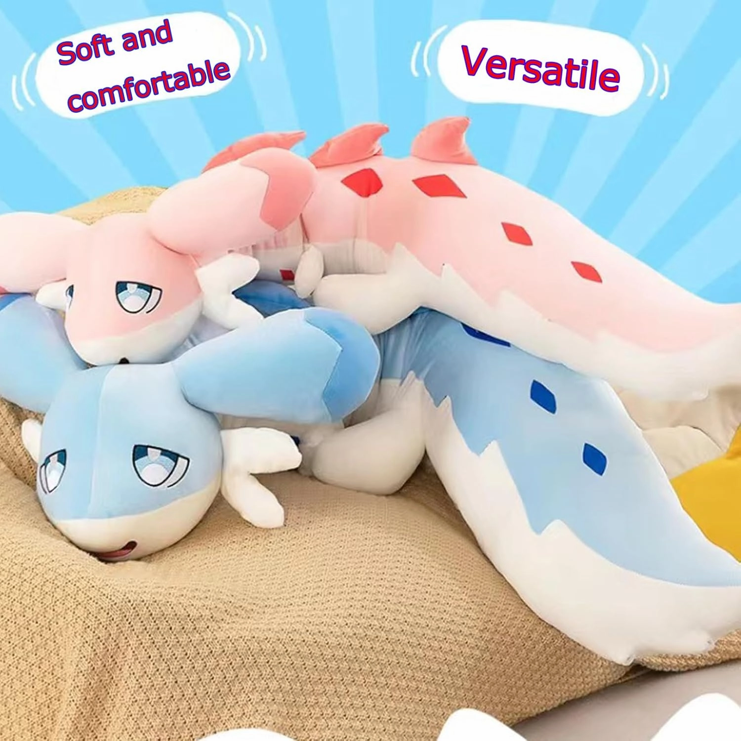 6 Ft Chillet Stuffed Animals, 4.4 Lb Weighted Soft Cute Giant Stuffed Chillet Toys, Body Throw Pillow for Sleeping Plush Toy, Gifts Birthday Valentine's Day