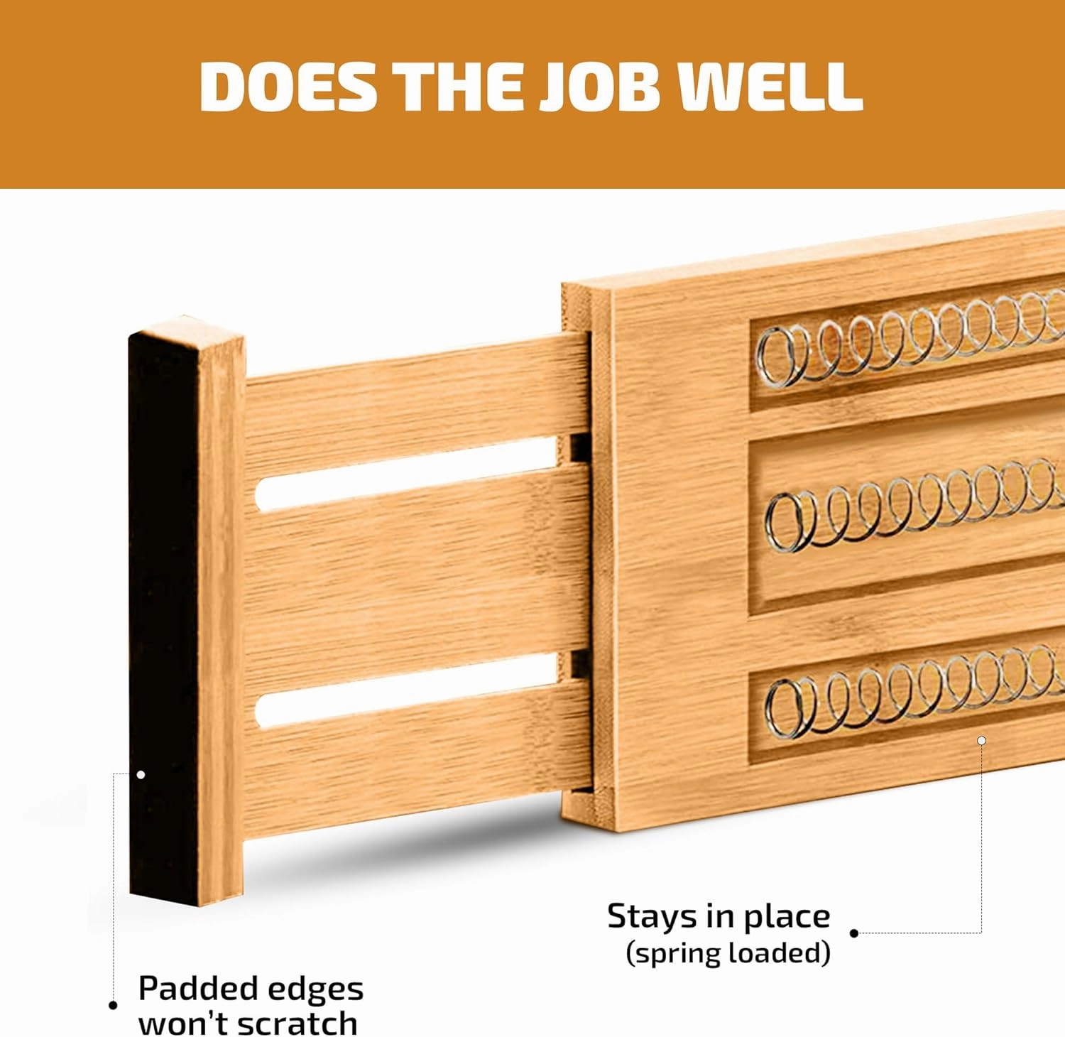 6 Pack Drawer Dividers 6 Inch High, 11”-17" Adjustable Bamboo Organizers Large Expandable Drawer Separators for Cloths, Dresser, Bedroom, Bathroom, Baby Drawer, Office & Kitchen Utensils (Natural)