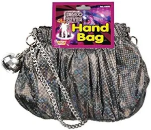 70's Silver Disco Costume Handbag Purse