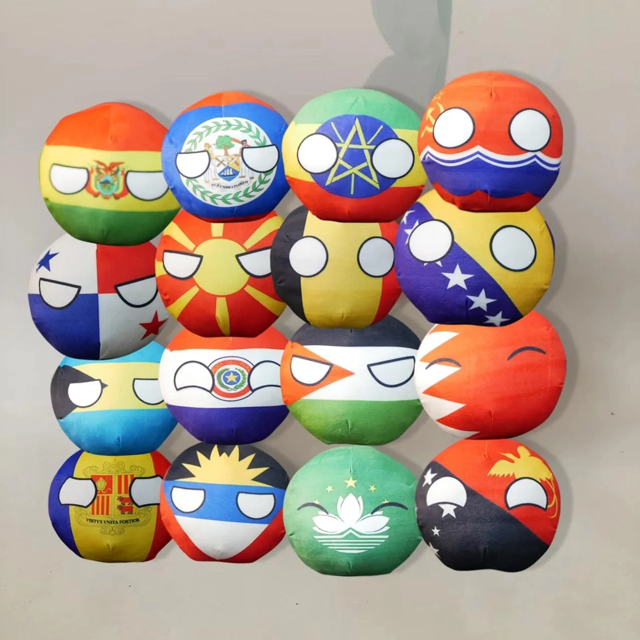 7.9in 3.9in Country Ball Plush Country Ball, Flags of France, Qatar, Croatia, Peru and Other Countries, Plush Toy Country Balls, Indoor Decoration, (Palestine,7.8in)