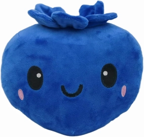 7.8inch Smiling Blueberry Plush Pillow Squishy Berry Plush Toy Soft Stuffed Doll for Fruit Theme Party Decoration