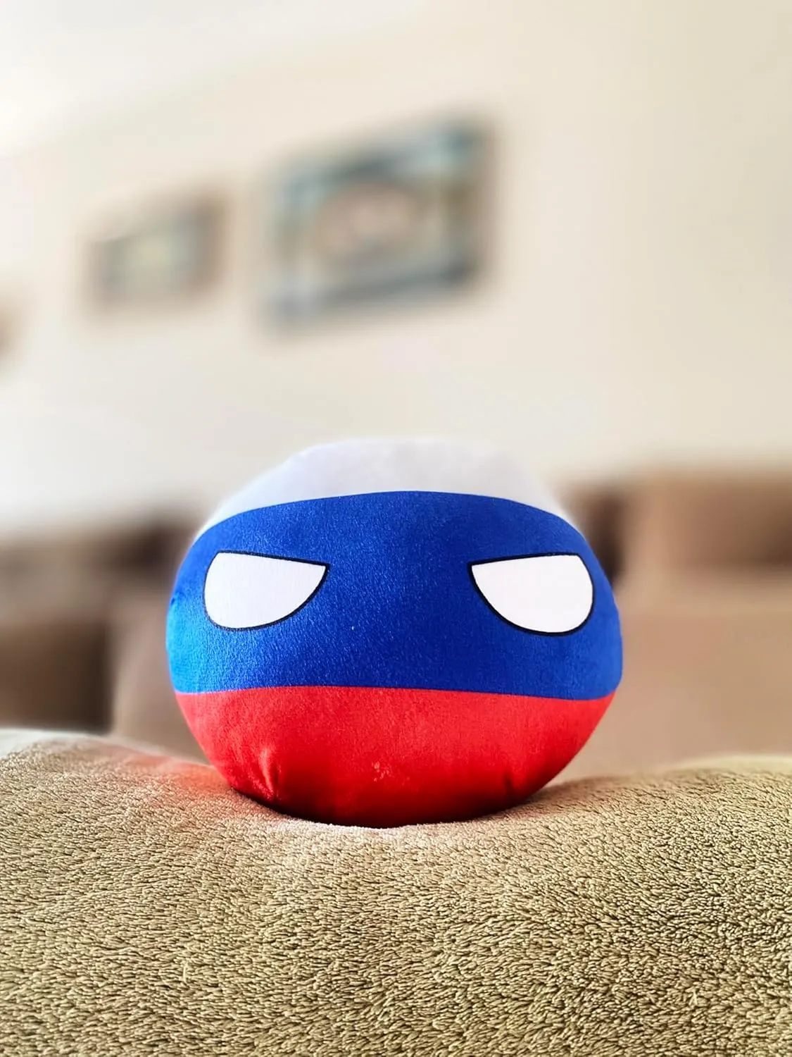 8-Inch Countryball Plushie – Soft and Cute National Ball Toy – Collectible Gift for Fans, Kids, and Plush Enthusiasts (9.Russia)