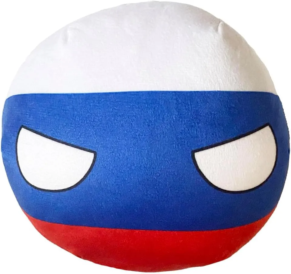 8-Inch Countryball Plushie – Soft and Cute National Ball Toy – Collectible Gift for Fans, Kids, and Plush Enthusiasts (9.Russia)