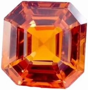 AAA Flawless Natural Fanta Orange 10 Ct Sapphire Loose Asscher Cut Gemstone for Jewellery Making