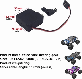 Accessories Three Wire Servo for MJX H16 H16P H16E H16H H16DR H16SC H16BM RC Speed Car Competitive Racing Electric High Speed Model Toy Car