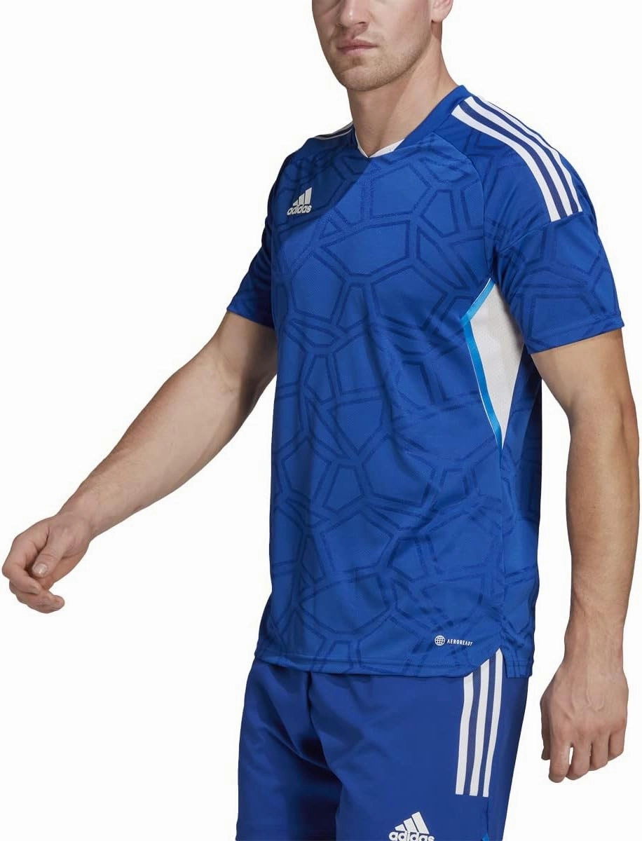 adidas Men's Condivo 22 Soccer Match Day Jersey, Royal Blue/White, LARGE