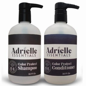 Adrielle Essentials Blackberry Amber Scented Color Protect Hair Shampoo and Conditioner Set, 16 Oz Shampoo - 16 Oz Conditioner