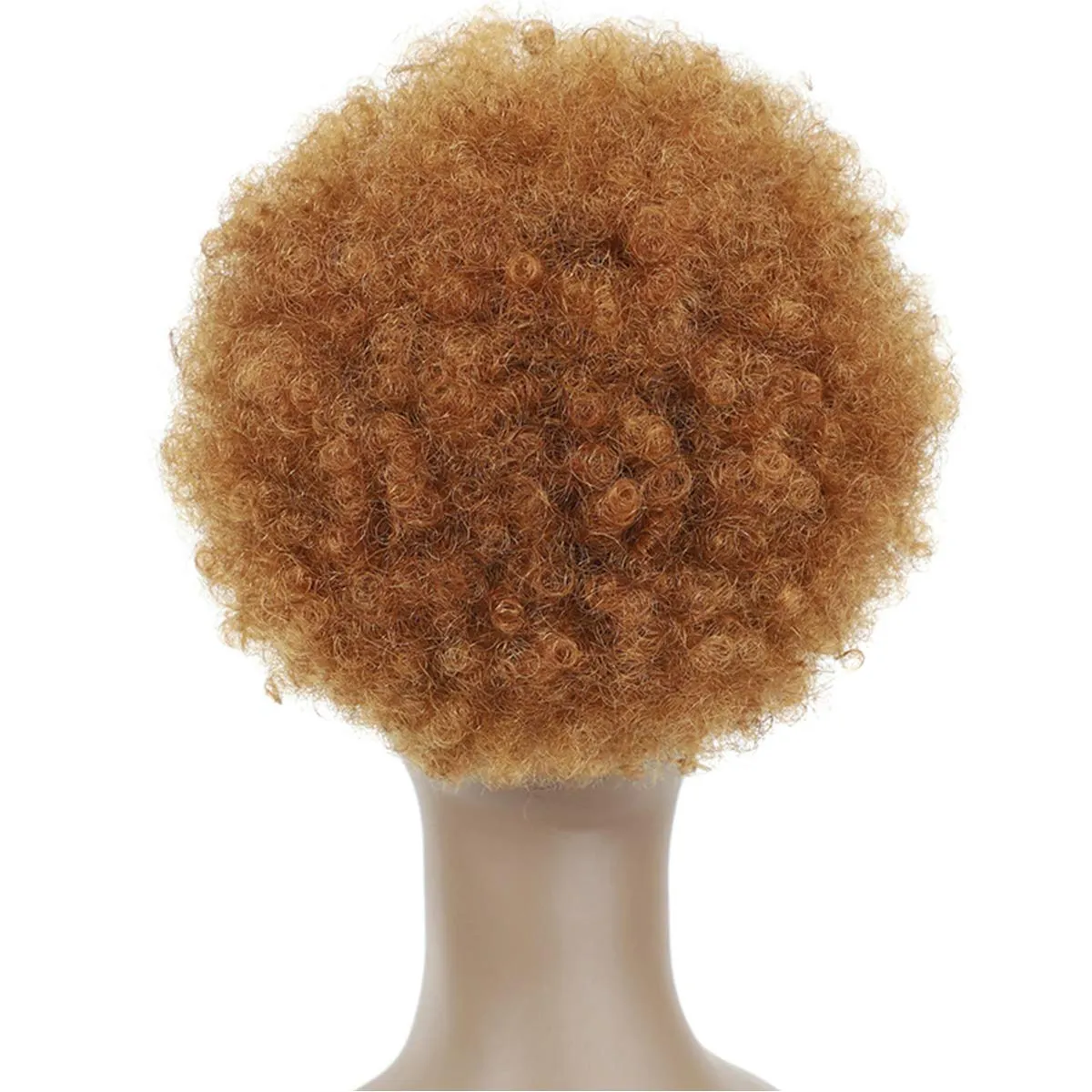 Afro Puffs Drawstring Human Hair Buns 30# Kinky Curly Drawstring Ponytail Human Hair Extension for Black Women 10% Brazilian Human Hair Dark Brown Bun (Afro Puff Drawstring Ponytail, #30, 8 Inch)
