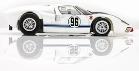 AFX 22057 Mega-G  Ford GT40 Mark II #96 White/Black HO Scale Slot Car