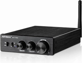 AIYIMA A07 Pro TPA3255 Stereo Amplifier Bluetooth 5.2 300Wx2 HiFi Class D Amp 2.0/2.1 Channel Audio Power Amp for Home Audio Speaker with Bass Treble knobs& 3.5mm Line Output,Supports 24-48V