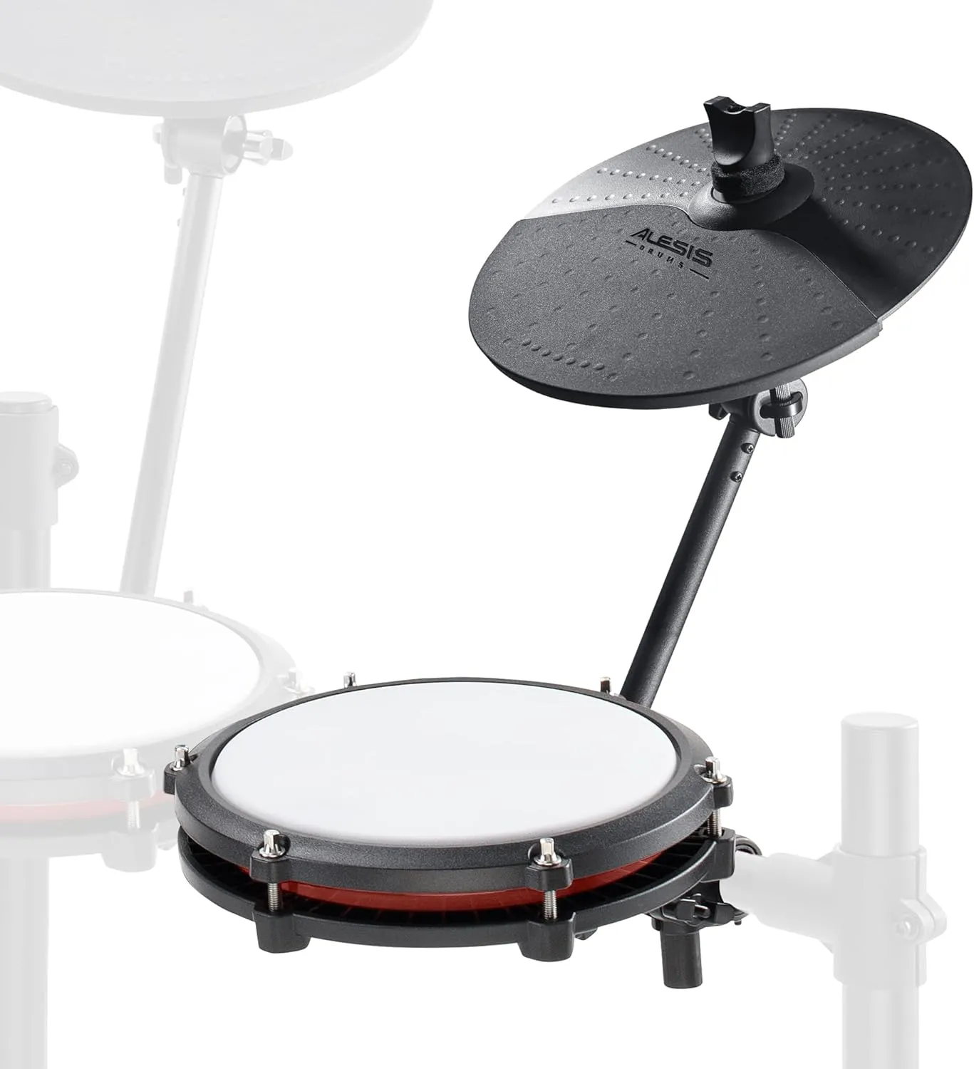 Alesis Drums Nitro Max Expansion Pack - Electric Drum Set Expansion for Nitro Max Kit with Mesh Tom Pad, 10" Cymbal with Choke and Connection Cables