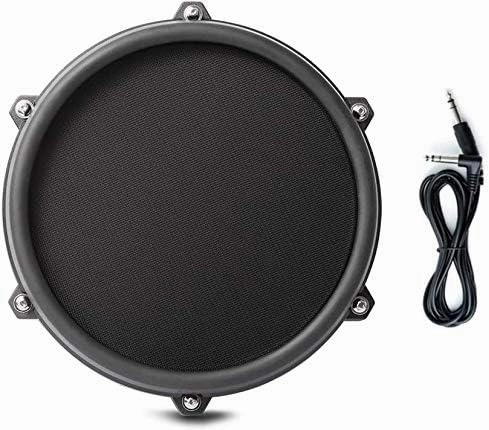 Alesis Nitro 8 Inch Single-Zone Mesh Tom Pad and Silverline Audio 10ft Trigger Cable Bundle (No Mount and Cable Only)