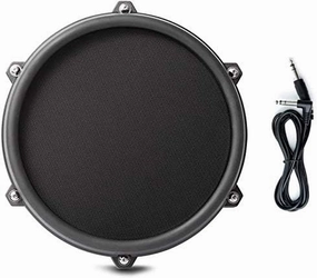 Alesis Nitro 8 Inch Single-Zone Mesh Tom Pad and Silverline Audio 10ft Trigger Cable Bundle (No Mount and Cable Only)