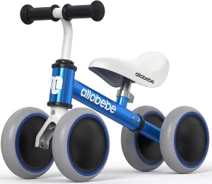 allobebe Baby Balance Bike, Cute Toddler Bikes 12-36 Months Gifts for 1 Year Old Girl Bike to Train Baby from Standing to Running with Adjustable Seat Silent & Soft 3 Wheels