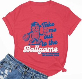 ALLTB Baseball Shirts Women Funny Baseball Mom Shirt Ballgame Graphic Tshirt Game Day Fan Tee Casual Short Sleeve Top
