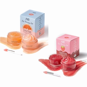 ANANI RUI Lip Treatment Set, Strawberry Lip Mask Set & Graperfruit Lip Care Set for Hydrating Lips & Improving Dry, Chrapped Lips