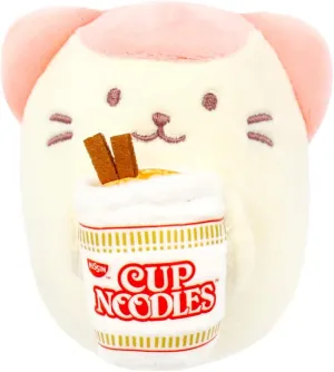 Anirollz Stuffed Animal Plush Toy – Official Nissin Cup Noodles Fabric Squishy Ball Doll | Soft, Squishy, Warm, Cute, Comfort, Safe| Birthday Gift Stress Ball Kitty Cat with Cup Noodles Kittiroll