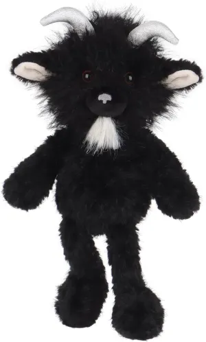 Apricot Lamb Cool Black Goat Stuffed Animals for Kids, Soft Cute Plush Toys for Baby Girl and Boy, Fluffy Cool Black Goat 6.7 Inches