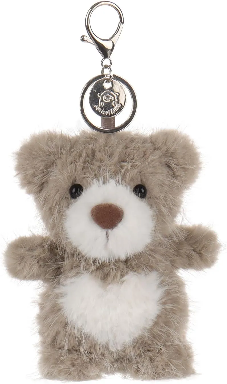 Apricot Lamb Cuddle Bear Cute Keychain, Soft Stuffed Plush Keychain Toys for Kids’ Backpack, Purse