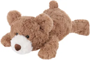 Apricot Lamb Sleeping Bear Plush Stuffed Animals for Kids, Soft Cute Plush Toys for Baby Girl and Boy, Fluffy Lying Bear Brown 11.9 Inches