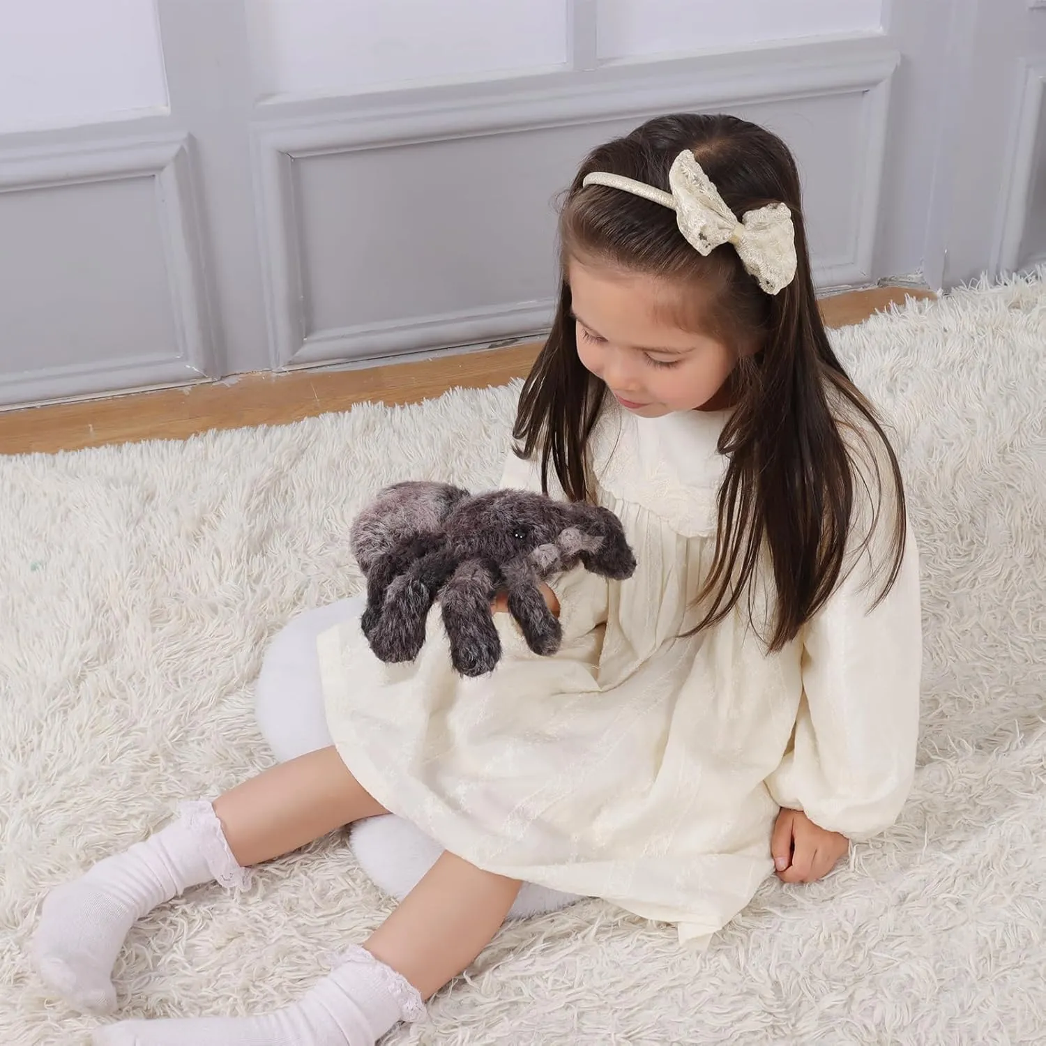 Apricot Lamb Toys Insect Plush Devil Spider Stuffed Animal Soft Cuddly Perfect for Kids (Black)