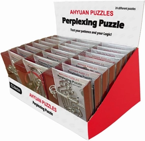 Assorted Metal Puzzle Large 24 Pack IQ Wire Metal Puzzles with Paper Box Gift Package Stress Relief Toys Great Educational Puzzle Games Toys for Kids and Adults by AHYUAN