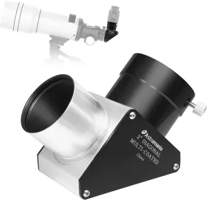 Astromania 2 Inch Star Diagonal 90-Degree Mirror with 93% Reflectivity Dielectric Coatings - Fully Metal for Refracting Telescope Eyepiece Lens for Astronomical Visual Astrophotography
