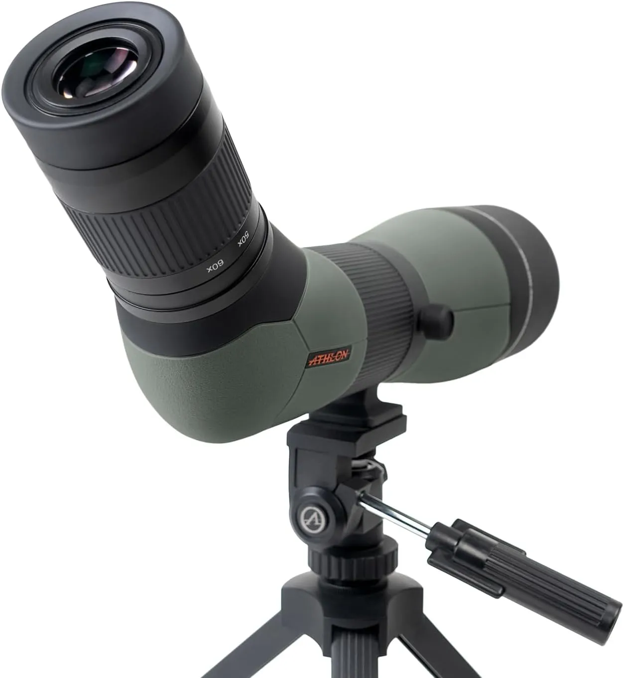 Athlon Optics Argos HD 20-60x85 Spotting Scope - 45 Degree, Green/Black