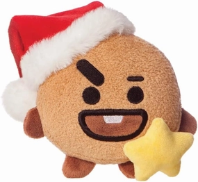 AURORA, 61494, BT21 Official Merchandise SHOOKY Winter, Soft Toy, Brown and red