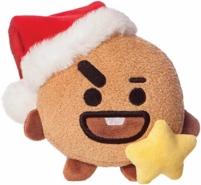 AURORA, 61494, BT21 Official Merchandise SHOOKY Winter, Soft Toy, Brown and red