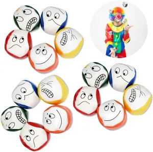 B bangcool 15PCS Kids Juggling Ball Interactive Cartoon Expression Play Ball Juggle Ball for Juggling Games Party Favors