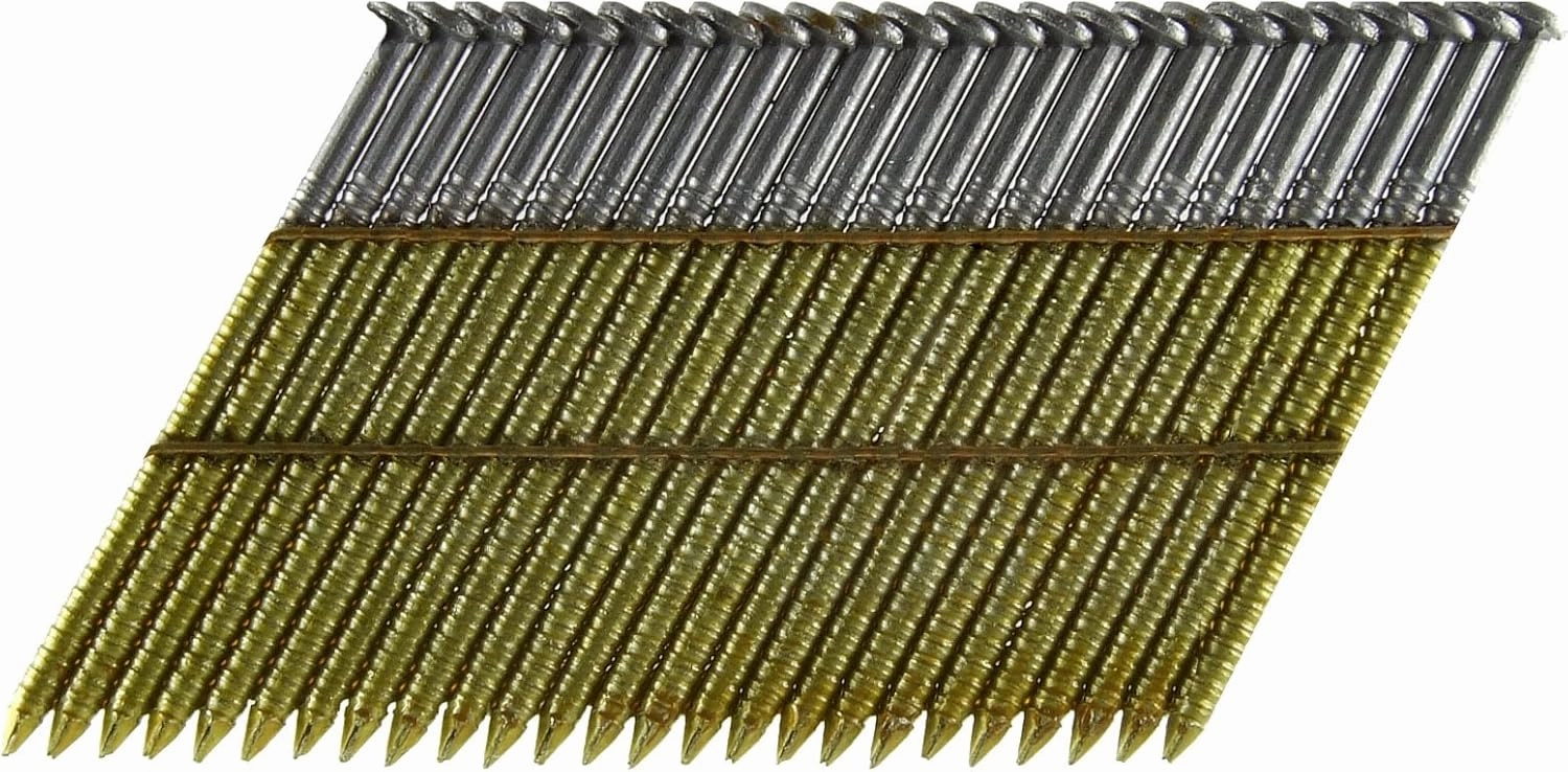 B&C Eagle A3X120HDR/28 Offset Round Head 3-Inch x .120 x 28 Degree Hot Dip Galvanized Ring Shank Wire Collated Framing Nails (500 per box)