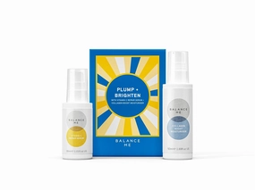 Balance Me Plump   Brighten Skin Care Set, Includes Vitamin C Repair Serum & Collagen Boost, Ultimate Holiday Skincare Gift Set for Women