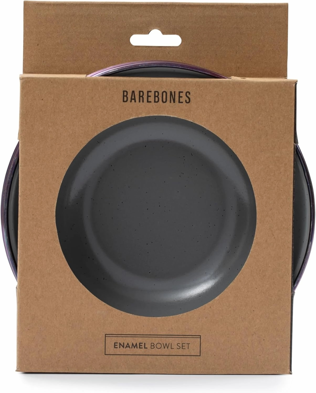 Barebones Enamel Bowl Set - Dish Set of 2 Bowls - Enamelware Set for Camping and Everyday Use (Eggshell)
