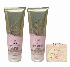 Bath & Body Works In The Stars 2 Piece Body Cream Set with a Himalayan Salts Springs Bar Soap - Full Size