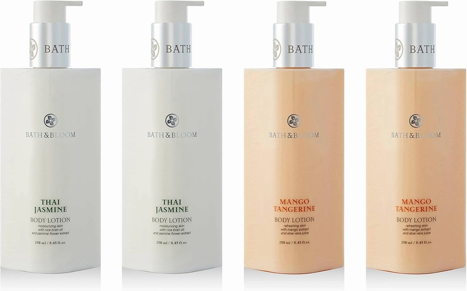 Bath and Bloom Jasmine and Mango Tangerine Body Lotion Set.