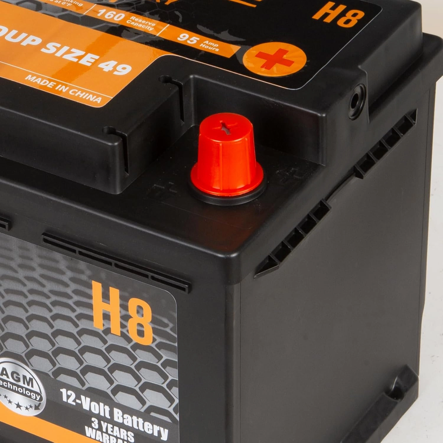 BCI Group 49 Car Battery, 12V 95Ah Size H8 Automotive Battery Premium Maintenance Free AGM Batteries, 900CCA, 160RC