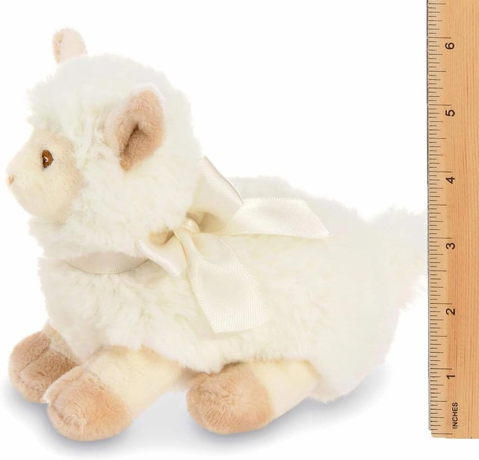 Bearington Baby Sweet Alma Plush Stuffed Animal Llama with Rattle, 6 inches