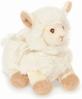 Bearington Baby Sweet Alma Plush Stuffed Animal Llama with Rattle, 6 inches