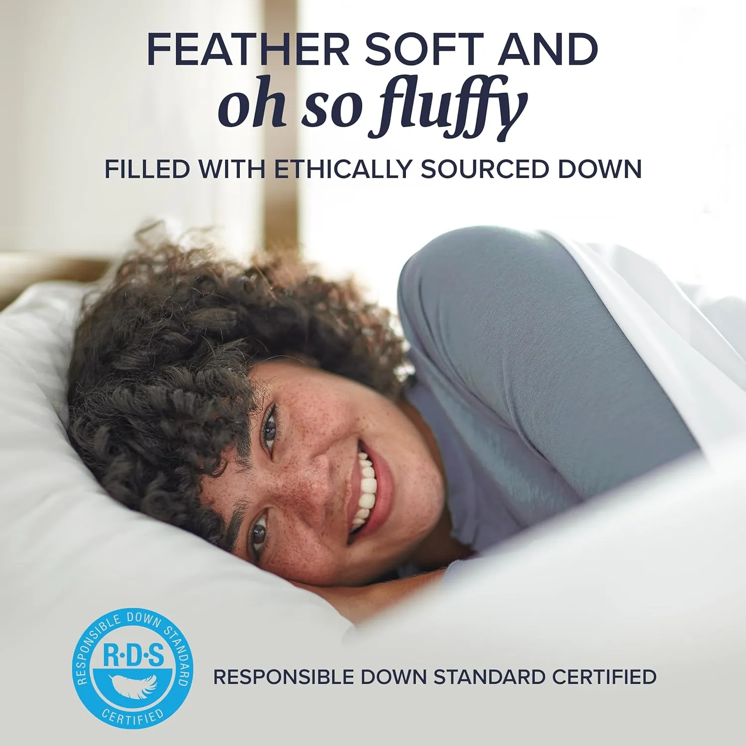 Beckham Hotel Collection Bed Pillows Queen/Standard Size Set of 2 - Down Pillow for Sleeping - Back, Stomach or Side Sleepers