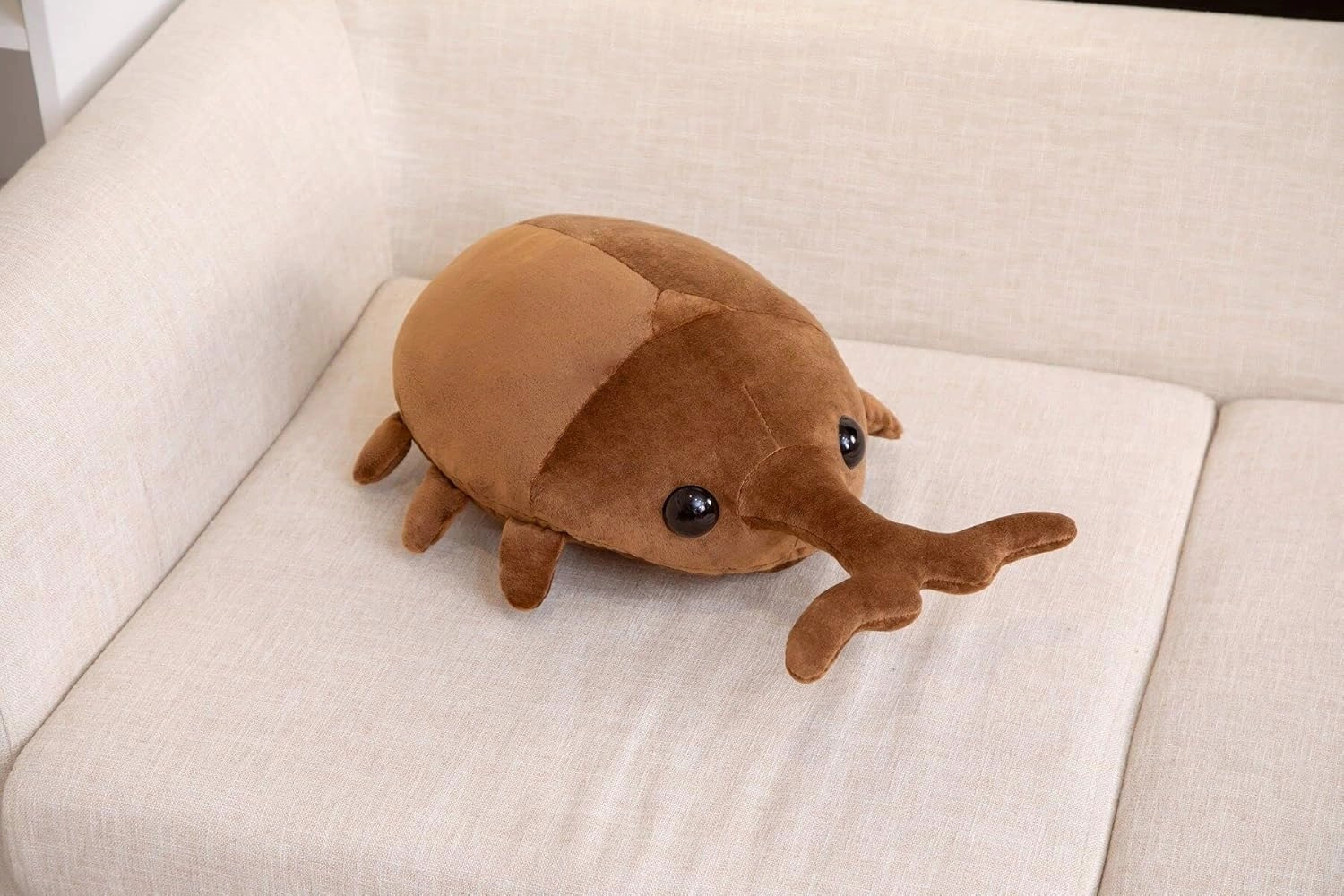 Beetle Plush Toy Pillow Doll Insect Stuffed Toy Children Girls Boys Baby (60CM, Brown)