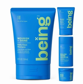 Being Nourish & Shine Bundle Daily Cleanse & Hydration Duo Combo set for All Hair Types