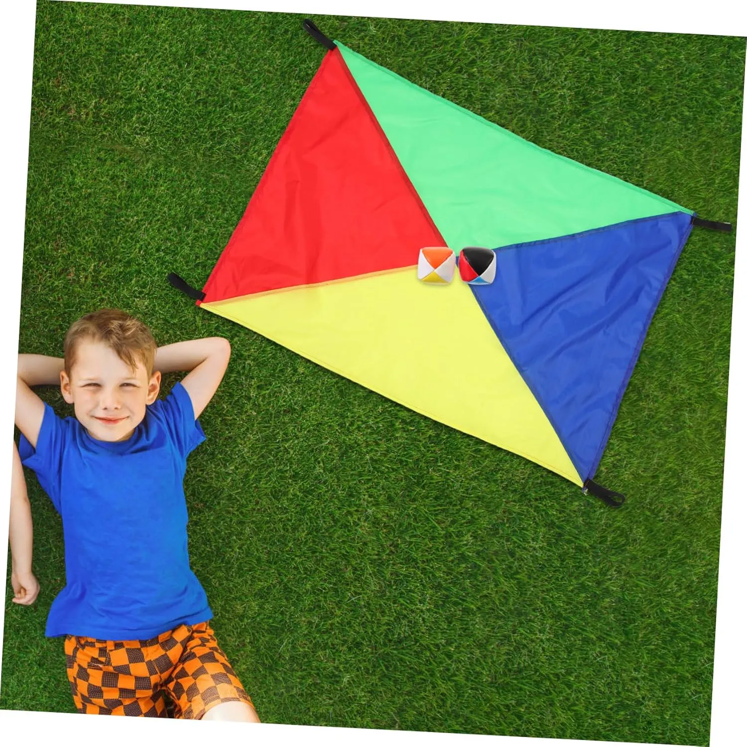 BESPORTBLE Sensory Integration Training Equipment Outdoor Rainbow Umbrella Plaything Cloth Colorful Balls