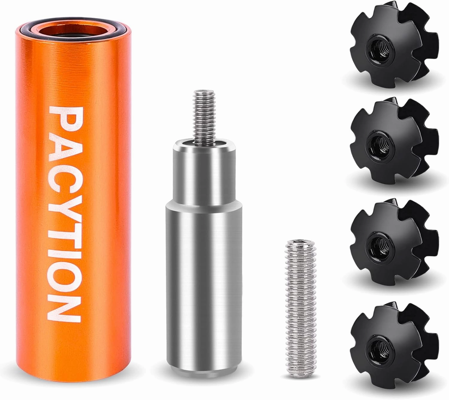 Bike Bicycle Fork Star Nut Setting Tool, MTB Star Nut Tool with 2 Spare Special Screws and 4 Star Nuts , Foundation Star Nut Setter Installation Tool Installer Install Tool (for 1-1/8" Fork Tubes)