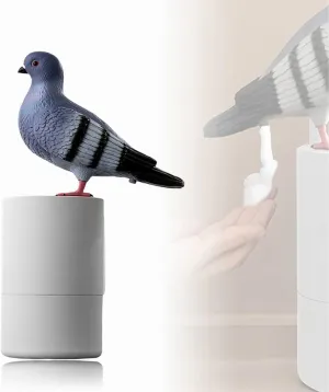 Bird of Peace Foam Soap Dispenser - Funny Pigeon Poop Induction Hand Washer Automatic Soap Dispenser for Kitchen & Bathroom (Gray)