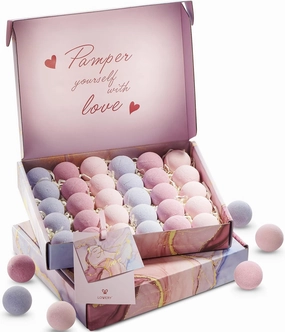 Birthday Gifts Ideas for Mom, Bath Bombs Gifts for Women, Mom, Men, 30pc Marbleized Bubble Fizzies, Multi Scents, Handmade Bath Bombs Gift Set, Best Bubble & Spa Bath, Birthday, Aromatherapy Gifts