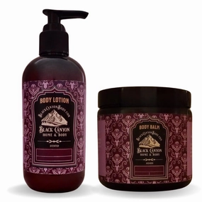Black Canyon Creamy Vanilla Hazelnut Scented Body Lotion and Body Balm Set, 12 Oz Lotion - 16 Oz Body Balm
